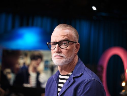 foto: Henry Bronett. Porträtt av Beppe Starbrink, direktsändning av Go'kväll från Umeå.