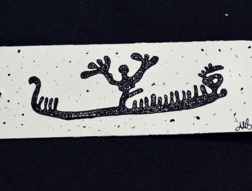 Bronsåldern, skepp, tre tusen år sedan, teckning